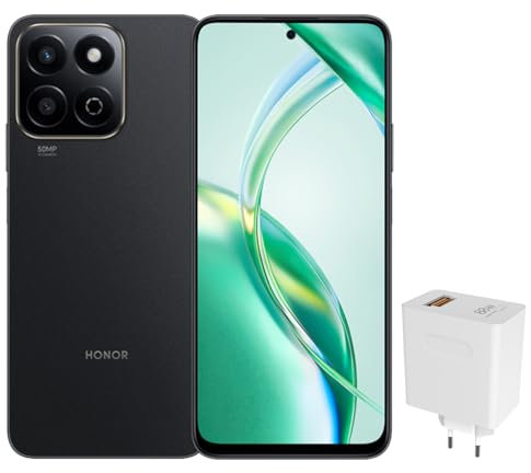HONOR 200 Smart 5G Smartphone 4GB+256GB, Batteria 5200mAh, 6,8 pollici, 50MP AI fotocamera, Qualcomm Snapdragon 4 Gen 2, Doppia SIM, Android 14 (nero)