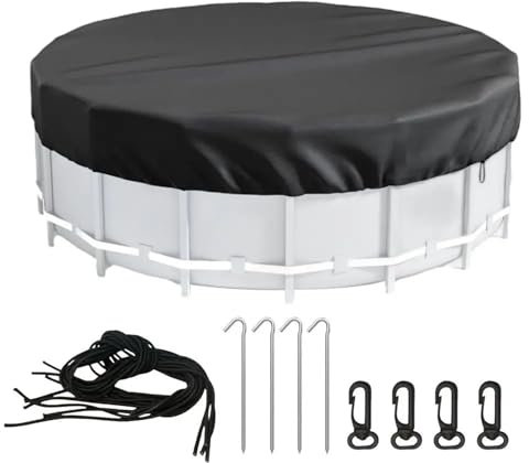 SRKATI pool accessories 8/10/12FT Round Swimming Pool Covers For Above Ground Pools Hot Tub Cover Solar Covers Swimming Pools(12FT)