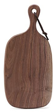 Ensemble de planches à découper en bois de noyer avec poignée pour la cuisine - Planche à pain avec trou - Disponible en deux tailles