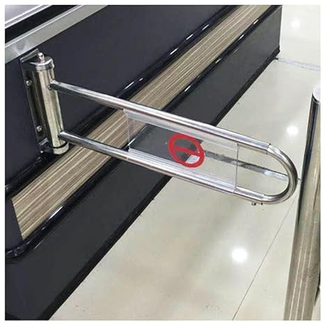 Automatic Rebound Swing Gate - Wide Stainless Steel One-Way Door for Store Access Retractable Safety Barrier Automatic Closing Entrance Gate for Import/Export Passage