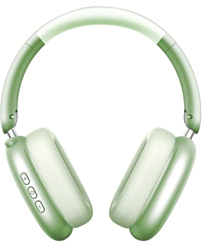 Wentronic Y01 Wireless Over Ear Headphones, Noise Canceling Bluetooth 5.3 Headphones with Microphones,Hi-Res Audio,48H Playtime,Foldable,Breathable Soft Earpads for iOS/Android/Samsung/PC-Green