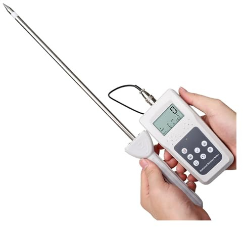 Hygromètre, Humidimètre Numérique Portable For Foin, Aiguilles Simples Et Doubles, Écran LCD HD, Analyseur D'humidité Du Fourrage For Gerbes De Moutons(Single Needle)