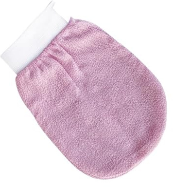 Scrub Mitt 5pcs /set Double Sided Peeling Glove Exfoliating Tan Removal for Shower, Spa, Massage(Pink)