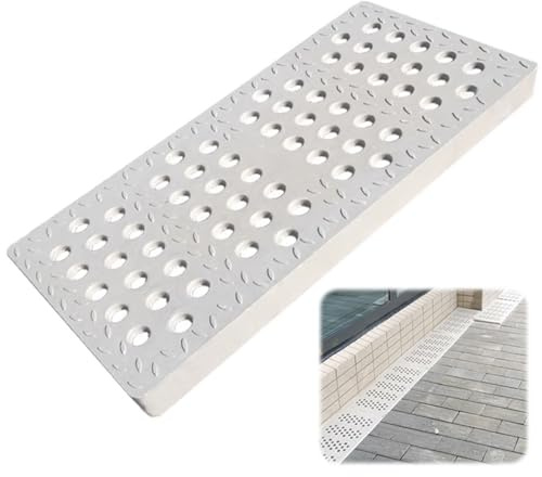 Grille Caillebotis Extérieures, Grille pour Eau de Pluie en Résine, Caniveau pour Cour, Pelouse, Jardin et Allée, Antidérapantes(20 * 50 * 3cm/8 * 20 * 1in)