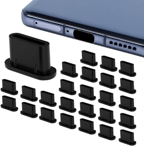 AXHOME 25Pcs USB C Dust Plug, USB C Port Cover, USB C Cover,Dust Plug, USB C Dust Cover, USB C Protector, Dust Plug Set for All Type-C Smartphones and Tablets