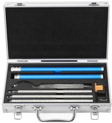 Mreryyse Drechseleisen Set mit Hartmetall-Schneidplatten, 8Stück Drechselwerkzeug Hartmetall, Holzdrehwerkzeuge-Kit, Drechselmesser Drehmeißel set, 3xHartmetallfräserschäfte(Kreis/Viereck/Diamant)