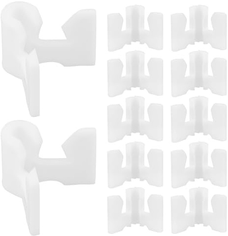 TOKIDNY Wire Shelving Hardware Shoe Shelf Brackets 40Pcs White Replacement for Storage Cabinet Pipe Adapter and Wardrobe Rack Connector