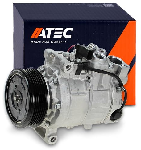 ATEC Germany Compressore aria condizionata con puleggia a V con anello di tenuta per DENSO 6SEU14C, compatibile con AUDI A4 B6(8E2) (8E5)(8H7), A4 B7(8EC) (8ED)(8HE), A6 Allroad C6 (4FH)