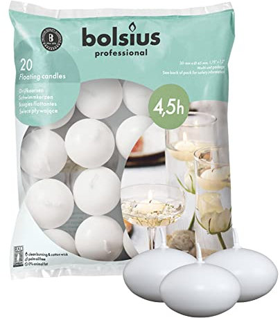 Bolsius 8717847042156 Stumpenkerze, Wachs, weiß, 4.5 x 22 x 19 cm