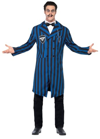 Smiffys Costume Duchessa del Maniero, Blu e Nero, comprende Giacca, Camicia Finta e Cravatta a Farfalla Halloween