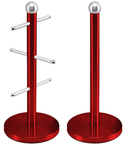 SQ Professional Gems Mug Tree & Roll Holder Set (Ruby)
