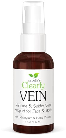 Clearly VEIN - Natürliche Krampfadern- und Besenreiser-Behandlung mit ätherischen Ölen und Kräuterextrakten aus Rosskastanie und Helichrysum - Für gesunde Kapillaren an Gesicht, Beinen und Körper