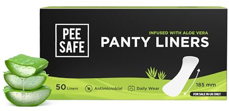 PEESAFE Panty Liner for Women Feel Fresh-50 Liner | Aloe-Vera Infused Liners | Curvy Design for Comfort | Organic Panty Liners | Eco Liners - 185mm