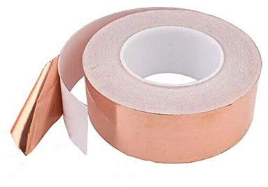 SENRISE Lot de 4 rouleaux de ruban adhésif en cuivre, conducteur simple face – pour blindage EMI, circuits de papier, répulsif à limaces, travaux manuels, réparations électriques (20 mm x 10 m)