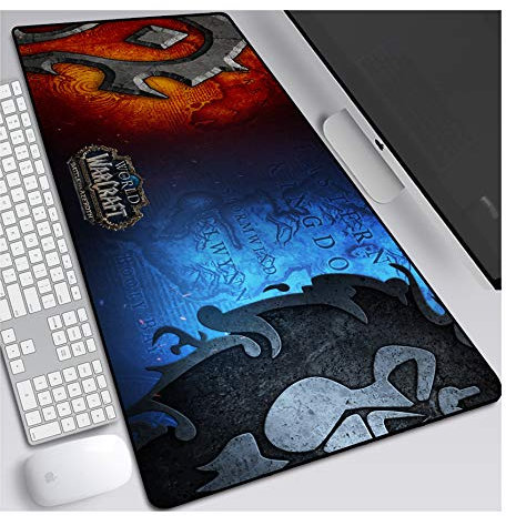 World of Warcraft Tappetino per XXL Mouse da Gioco - Gaming Mousepad Extra Grande 900 x 400mm - Pad 3mm con Base in Gomma Antiscivolo - Spessore 3mm Anime Tappetino Mouse, A