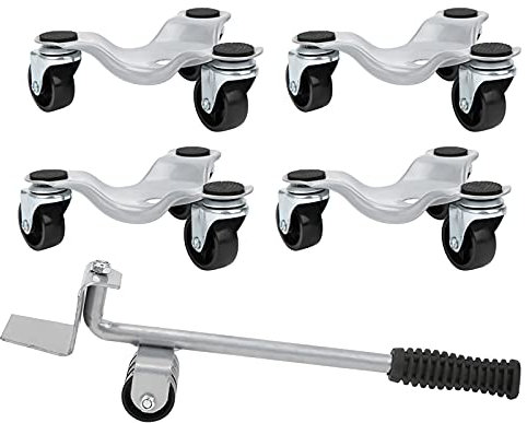 Juego de Transporte de Muebles Plateado Levantador Que Ahorra Mano de Obra Placa de Movimiento Transporte de Objetos Pesados Herramientas Móviles Para Llevar Electrodomésticos de 400 Kg