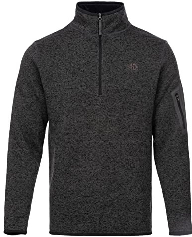 Karrimor Mens Fleece Quarter Zip Orbit Performance Top Outdoor Pullover Sweater