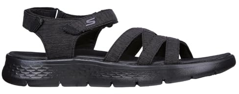 Skechers Go Walk Flex Sandal Sunshine, Sandalias Mujer, Negro, 36 EU