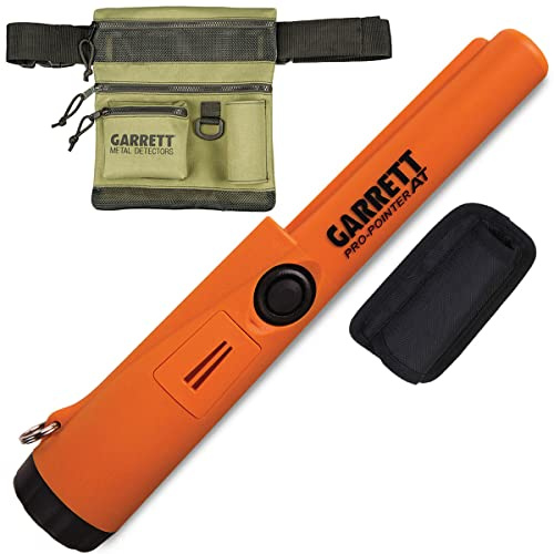 Garrett Pro-Pointer at & All-Terrain Dig Pouch – 20ft Waterproof Pinpointer, Fast Retune, One-Press Sync, Includes Holster & Battery