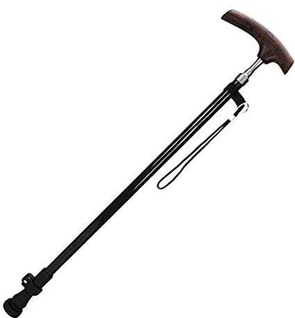 Deambulatori per Anziani Stampelle Stampella per Anziani Carbonio 220G Ultraleggero Ala di Pollo Legno Canna telescopica Regolabile Legno Massiccio Antiscivolo Bastone da Passeggio per Uomo