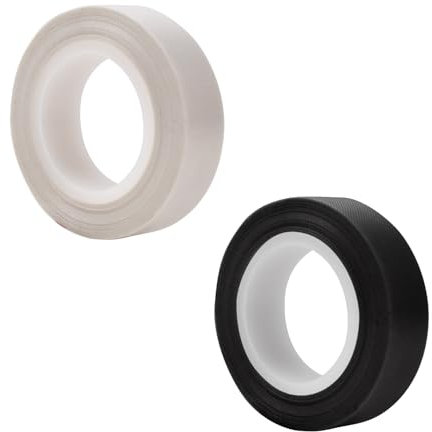 UFURMATE Nastro autoadesivo a basso attrito, 2 rotoli di nastro in teflon, per tende e cassetti, riduzione del rumore e dell'attrito, protezione della superficie per cassetti in legno e tende