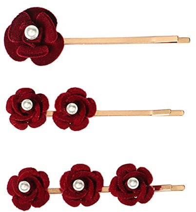 Mikinona 3stücke Teiliges Rosen-haarspangen Mit Perlen Elegante Haarnadeln Für Damen Für Hochzeiten Partys Und Alltag Haarschmuck Zur Verschönerung Von Frisuren