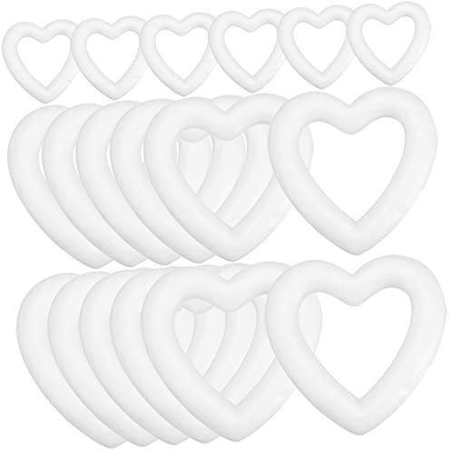 HAPINARY 18stücke Schaum Kranz Form Herzkranzform Kranzschaum Kranzbastelset Crafting Blank Für Hochzeit Valentine