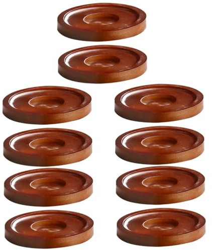Cabilock 10 STK Rotierender Tassenuntersetzer Runde Untersetzer Untersetzer Glasuntersetzer Untersetzer aus Holz Untersetzer für Getränke Wein Tassen Tassenpads für zu Hause