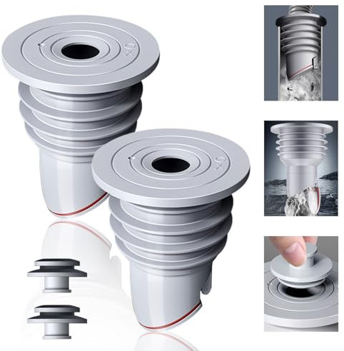 2pcs Washing Machine Drain Hose Seal,Anti-Odor Floor Drain Plug Sewer Pipe Seal Ring Sealing Cover,Silicone Drain Pipe Sealer Drainer for Washing Machin Kitchen Sink drains (40-45MM)