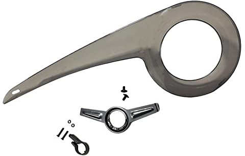 Suammiitstrieadea Accessori di protezione della catena della bici facile da installare 32T-38T per bicicletta trasparente nero+fibbia