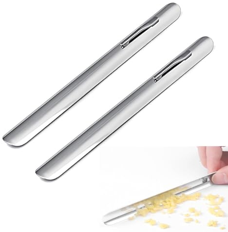2 Pezzi Strumento per Briciole Raccoglibriciole Da Tavolo, Raccogli Briciole,Paletta Raccogli Briciole in Acciaio Inox,Raccogli Briciole Bordo Curvo e Flessibile, Attrezzo per ristorante