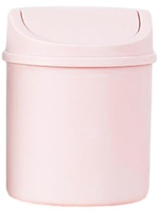 Genérico Papelera De Escritorio Con Tapa Basculante, Cubo De Basura Para Mesa De Oficina Y Cocina