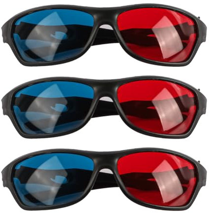 Namvo 3 Pack Red Blue 3d Glasses Cyan Anaglyph 3d Glasses Movie Game Glasses 3d Viewing Glasses For Computer Monitor Home Theater Cinema Screen