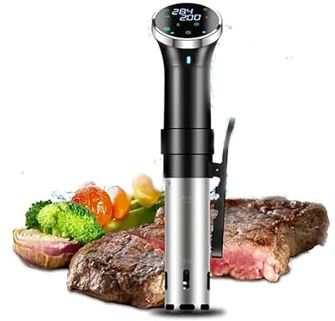 OFNHJK Sous Vide Cooker, 1100W Sous Vide Machine Ultra-Quiet Fast Heating with Precise Temperature and Timer, Full Touch Screen Control, IPX7 Waterproof for Beef, Chicken, Vegetables