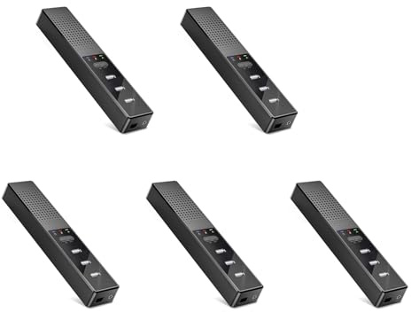 Goufride 5 altavoces de computadora con micrófono y concentradores, altavoz de conferencia USB, micrófono de PC para videoconferencia