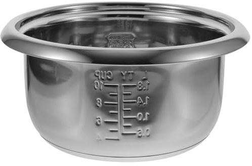 STOBAZA Rice Cooker Inner Pot 4L Stainless Steel Replacement Pot Inner Cooking for Household Rice Cookers Heat Transfer Cooking Liner 1 X Cooker