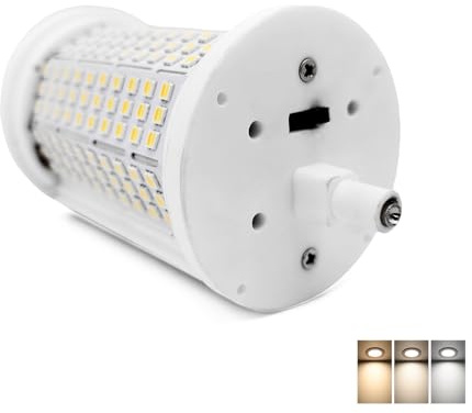 QLEE R7s Lampadina LED 50w 118mm Proiettore 3cct Temperatura Colore Regolabile 3000k/4000k/6000k 5600lm Luminosità Alogena Di Ricambio Per Lampadine 300w-500w R7s Lampada Da Terra