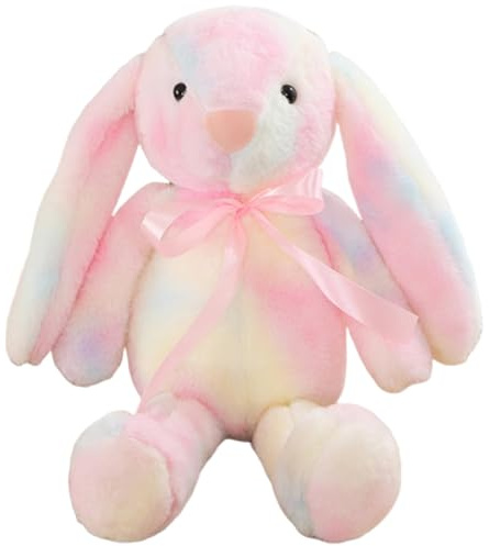 KFSCIP Bunny Teddy, Bunny Plush, Pink Teddy Rabbit, Soft Toys for Kids, Cuddly Toys for Girls, Flopsy bunny, Baby Girl teddy, Travel Companion, Nursery Decor, 30 cm
