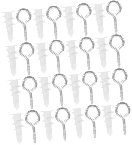 TOBBOMEY 20sets Ancoraggi Cartongesso Autofilettanti Con Occhiello Fissaggi Resistenti Per Pareti Spesse Kit e Per Cartongesso Ad Alta Tenuta Per Appendere Oggetti Pesanti