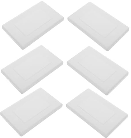 TOBBOMEY 6piezas Cubiertas De Pared Ciegas De Plástico Para Caja Eléctrica Compatible Cajas De Conexiones Oficinas y Hogares Placa De Cubierta De Tomacorriente