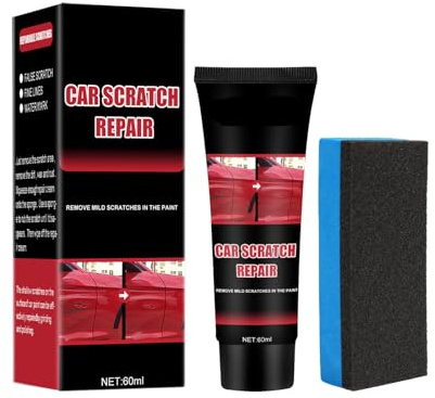 Xanorrg 60 Ml Graffi Auto Crema Rimodellamento con Spugna Pulizia Facile da Riparare Piccoli Macchie d'Acqua Graffiate per Set Lucidatura SUV