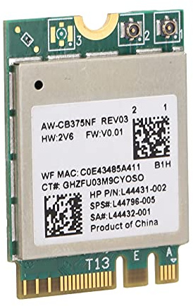 SIXRUN Modulo WLAN Modulo Radio Scheda Wifi 2.4/5.0GHz 5.0 M.2 NGFF Scheda di Rete 802.11a/b/g/n/ac RTL8822CE per 10//