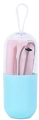 Set de pajitas plegables silicona con cepillo limpieza y estuche pajita plegable reutilizable grado alimentario portátil segura fácil limpiar