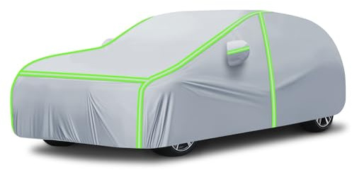 Rainproof Car Cover for VW Golf R 7.5 All weather,Snowproof,Anti Frost,Waterproof Shelter,Colorfast,Anti Freezing,Lining,Outdoor Windproof and UV Resistant with Zipper