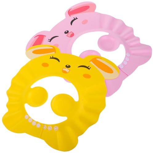 Generic Shower Cap Face and Eyes Eva Material 2pcs Comfortable Fit Adjustable Size Bath Visor and Infants during Bathing and Swimming for Boys
