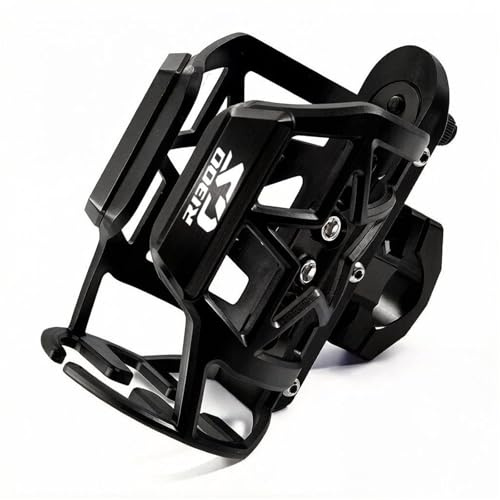 Motorbike Accessories Motorcycle Beverage Water Bottle Cage Drink Cup Holder Mount For BMW R1300GS R1300 GS R 1300GS GS1300 2023 2024(Black- Silver)