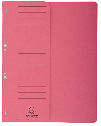 Exacompta 351603B Ösenhefter (Recycling-Karton, halber Vorderdeckel, Beschriftungsfeld, DIN A4) 1 Stück rot