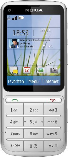 Nokia C3-01 Touch and type, mobile phone silver sim-free, unbranded