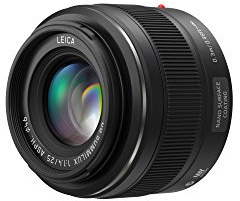 Panasonic LEICA DG SUMMILUX H-X025 - Objetivo Focal fija para cámaras de montura M4/3 (Focal 25 mm, F1.4, tamaño filtro 46 mm, lentes asféricas), negro