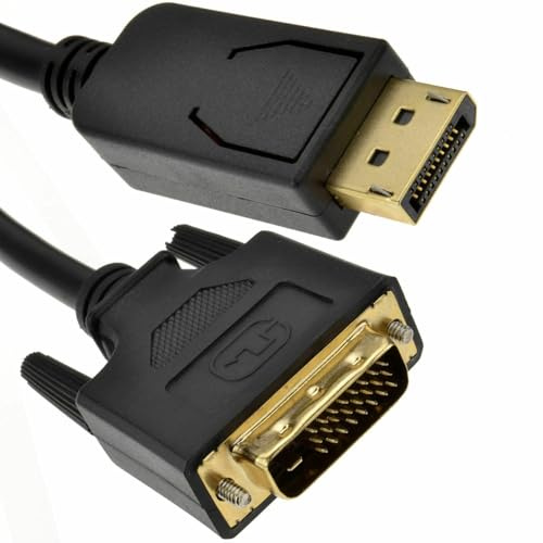 kenable DisplayPort Stecker Zum DVI-D 24+1 Männlich Stecker Digital Video Kabel Vergoldeten 1 m [1 Meter/1m]